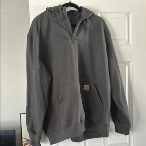 Carhartt Men's Gray Hoodie Quarter Zip